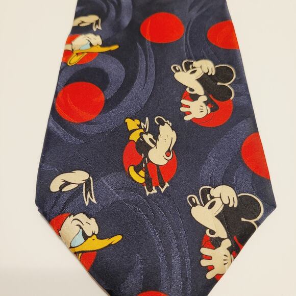The Disney Store Tie Lot Mickey Mouse Donald Duck Goofy Seven Dwarfs Silk 58 x 4 - Picture 3 of 14